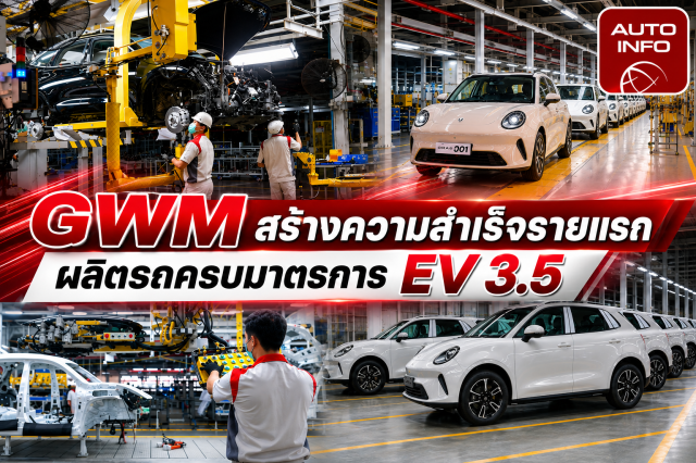 GWM สร้างประวัติศาสตร์หน้าใหม่ ประกาศความสำเร็จแบรนด์รถยนต์รายแรกที่ผลิตชดเชย ครบตามเงื่อนไขมาตรการ EV 3.5 จาก GWM Smart Factory จังหวัดระยอง
